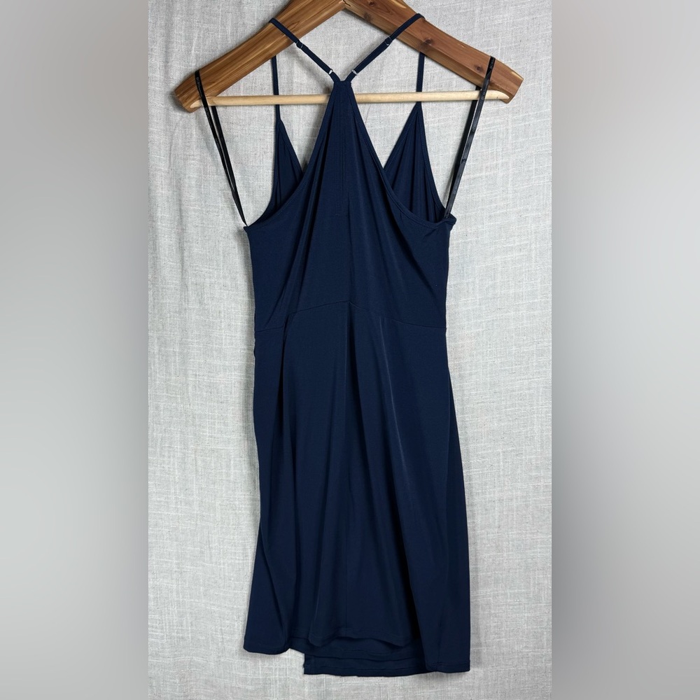 🆕 BCBGeneration Navy V-Neck Twist-Front Mini Dress - Picture 6 of 13